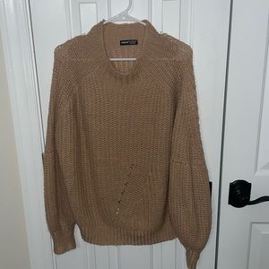 SHEIN 1 brown sweater, 2 red top, both L